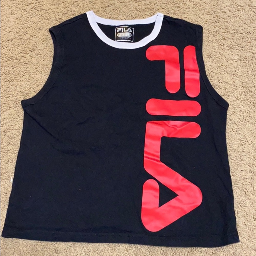 Black and red FILA tank top!